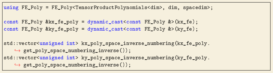 Source code typeset by listings package