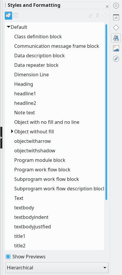 图3 LibreOffice Draw样式单